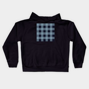 Turquoise and Navy Buffalo Plaid Kids Hoodie